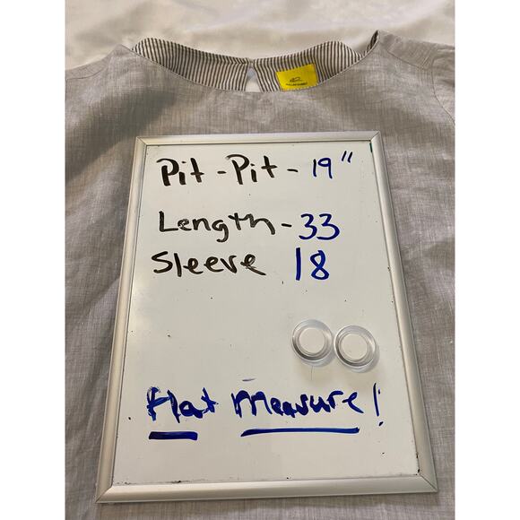 Roller Rabbit Womens Emiko Dress size Small Stone Gray 100%‎ Linen - Picture 8 of 9